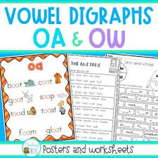 Check spelling or type a new query. Oa And Ow Vowel Digraphs Posters And Worksheets By Teaching Trove