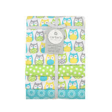 Carter S 4 Pack Flannel Grey Owl Print Receiving Blanket Receiving Blankets Kids Blankets Owl Print