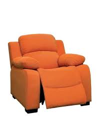 Cm6007or Connie Orange Flannelette Fabric Kids Size Recliner Chair Kids Recliners Recliner Chair Kids Recliner Chair