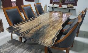 Petrified Wood Desk In 2020 Wood Dining Room Table Wood Dining Room Wood Dining Table