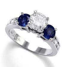 14k White Gold Sapphire Diamond Engagement Ring Etsy Sapphire Engagement Ring Blue Sapphire Diamond Engagement Diamond Sapphire Engagement Ring