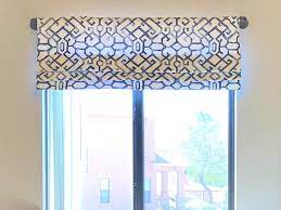 For our window the formula was 39 + 2 + 4 = 45 in length. Amazon Com Faux Roman Shade Valance Custom Made In Modern Blue And White Print Fully Lined Ready To Hang Handmade