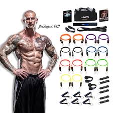 Amazon Com The Jym Strength Bands System By Renowned Training Expert Jim Stoppani Phd Includes 14 Anti Sn Strength Bands Card Workout No Equipment Workout