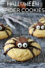 Easy Halloween Spider Cookies Princess Pinky Girl Halloween Cookie Recipes Halloween Food For Party Easy Halloween Cookies