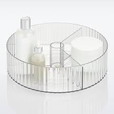 mDesign 11.5" Fluted Divided Lazy Susan Spinner