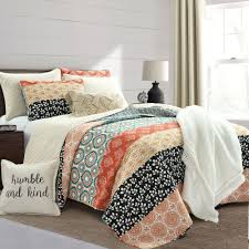 There are 63478 bohemian quilt for sale on etsy, and they cost $54.93 on average. Bohemian Stripe Quilt 3 Piece Set Lush Decor Www Lushdecor Com