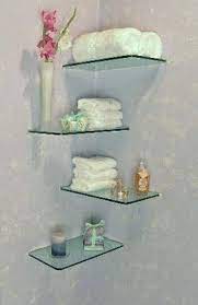 Glass shelves cut to size. 45 Creative Bathroom Glass Shelves Design Ara Home Bathroomshelves Bathrooms Glass Bathroom Glass Shelves In Bathroom Glass Bathroom Shelves