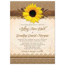 The wedding collection zum kleinen preis. Wedding Invitation Rustic Sunflower Burlap Lace Wood