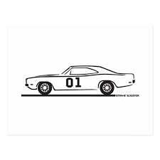 1969 Dodge Charger General Lee Postcard Zazzle Com In 2020 Dodge Charger 1969 Dodge Charger Car Tattoos