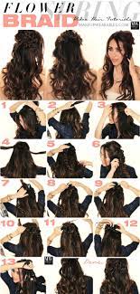 Spring Flower Braid Half Up Half Down Hairstyle Tutorial Video Hairdos For Curly Hair Half Up Hair Hair Tutorial