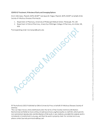 Pdf Covid 19 Treatment A Review Of Early And Emerging Options