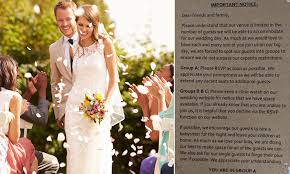 Matthew wing is also known as the husband of melissa derosa, the former secretary to the new york governor. Fury As Bride Splits Potential Wedding Guests Up Into Groups Daily Mail Online