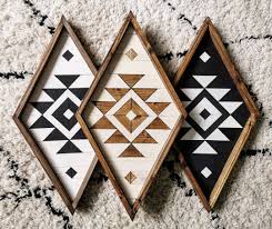 See more ideas about japanese cookies, kokeshi dolls, kokeshi. Aztec Diamond Wood Wood Wall Art Boho Wood Ar Folksy