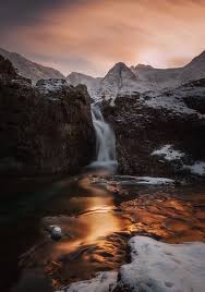 Liquid Gold Sunrise At The Fairy Pools Isle Of Skye Scotland Photo By Dave Holder Source Flickr Com Fairy Pools Nature Photography Beautiful Waterfalls