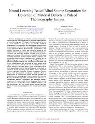 Pdf Neural Learning Based Blind Source Separation For Detection Of Material Defects In Pulsed Thermography Images