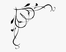 Download Heart Vine Corner Black Svg Clip Arts Corner Black Border Design Hd Png Download Kindpng
