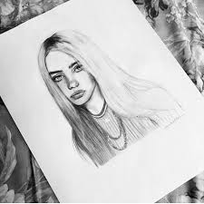Billie Eilish Cartoon Drawing Black And White Drawing Doodles Sketchbooks Realistic Drawings Celebrity Drawings Billie Eilish
