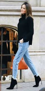 Black Ankle Boots With Jeans What To Wear For Spring The Best Spring Outfits This Season Just The Design Casual Winter Outfits Spring Outfits Winter Outfits