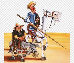 Cartoon don quixote and sancho | spanish reading. Don Quixote Sancho Panza Rocinante Dulcinea Del Toboso Ein Mann Von La Mancha Tierfigur Karikatur Png Pngegg