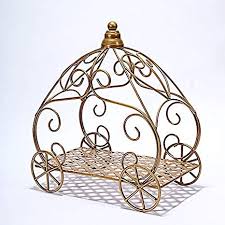 Amazon Com Balsacircle 11 Inch Tall Gold Cinderella Carriage Stand Centerpiece Wedding Reception Birthday Party Home Decorations Wholesale Home Kitchen