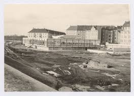 Hannover Linden 1961 Neubau Freizeitheim Linden Im Hintergrund Links Wohnblock Siedlungsgenossenschaft Gartenheim Limmerst Parkanlage Neubau Kleiner Garten