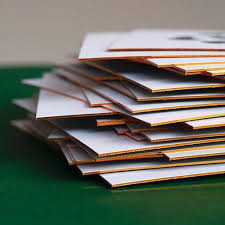 Copper Shiny Edges Foiledging Copperfoil Copperedges Luxe Foilprinting P Gold Edge Business Card Printing Business Cards Fashion Business Cards Creative