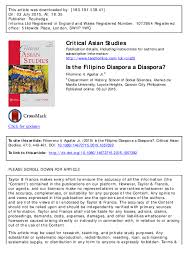 Of crimes as compared to other states of similar size. Pdf Is The Filipino Diaspora A Diaspora Filomeno Aguilar Academia Edu