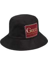 Gucci Logo Patch Bucket Hat Farfetch In 2021 Gucci Bucket Hat Outfits With Hats Bucket Hat Outfit