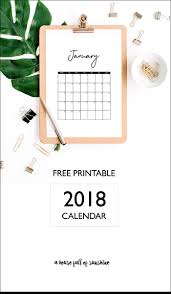 Free Printable 2018 Calendar Free Printable Calender Free Printables Calendar Printables