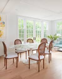 Dining chairs bar stools & chairs armchairs & chaises café chairs desk chairs chair pads stools & benches high chairs dining sets children's chairs. Oval Marble Dining Table With Round Back Cane Chairs Transitional Dining Room
