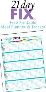 free printable 21 day fix meal tracking sheet 21 day fix