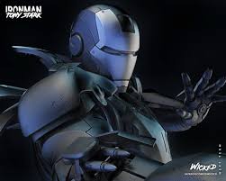 IRONMAN by Wicked Fanart Sculpture 3D Printed Resin Model Kit Bad Wolf 3D  Studio