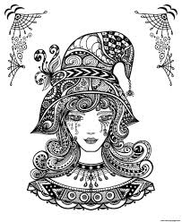 You can get here elephant coloring pages for adults and there are most of people who like nature and art coloring pages. Witch Halloween For Adults Coloring Pages Printable