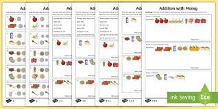 addition with money worksheets ks2 primary resources