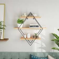 Tempsa Etagere Murale En Bois Fer Moderne Etagere Rangement Pour Maison Etagere Murale Bois Etageres Murales Stockage De Mur