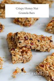 Crispy Honey Nut Granola Bars Once Upon A Chef Recipe Honey Granola Granola Recipe Bars Homemade Granola Bars