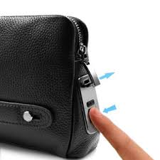 Choose from a huge selection of the most trendy men wallets, cards cases and money organizers in uae at best prices. China Lockable Men Leather Handbag Fingerprint Zipper Wallet Built In Lock China Handbag And Bag Price