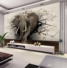 Custom 3d Elephant Wall Mural Personalized Giant Photo Wallpaper Interior Decoration Mural Animal World Wallpaper Kids Room Decor Wall Art Wallpapers Hq Widescr Kids Room Wallpaper Kid Room Decor Oversized Wall