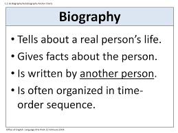 biography tells about a real persons life ppt download