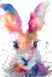 Rainbow Watercolour Hare Print By Inspirestudiogallery On Etsy Art Art Painting Watercolor Art