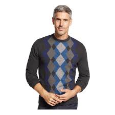 Tricots St Raphael Mens Patchwork Puzzle Pullover Sweater