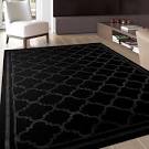 Black contemporary rug