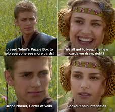 Casual” Commander, huh? Cool cool cool. So… turn 3 Ad Nauseam, turn 4  Demonic Consultation, and your board has how many stax pieces again? Inigo  gets it. #CommanderSalt #EDHGatekeepingStarterPack #WhyAreYouLikeThis  #LetMeHaveThis #WinConGames #