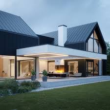 Projekt Domu Lk 1456 Szczegoly Znajdziesz Na Stronie Www Lk Projekt Pl Lkprojekt Domy Pr Modern Barn House Contemporary House Exterior Facade House