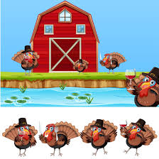 Draw a picture of your favorite part. Thanksgiving Turkey At Farmland 446448 Vector Art At Vecteezy