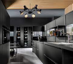 Forged With The Finest Materials To Create A Lush Surface You Won T Be Able To Resist Shop Rauvisio Noir All Weekend Rehau Custom Cabinet Doors Black Kitchens