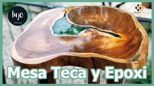 400 x 247 · jpeg. Resina De Epoxi Y Teka Rodaja De Madera Y Patas Recicladas Para Una Mesa Estilo Industrial Torno Youtube