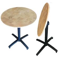 Table de bistrot bar 1950 vintage formica & aluminium 50s 50's annees 50. Table Bistrot Bois Chene