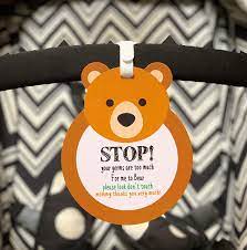 Amazon Com Bear Stop Please Look Don T Touch Baby Sign Tag Girl Sign Newborn Baby Car Seat Tag Baby Bed Tag Stroller Tag Carrycot Basket Tag Baby Preemie No Touching Car Seat Sign Tag W Hanging Straps