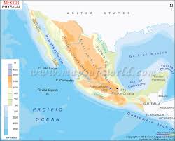 Get the famous michelin maps, the result of more than a century of. Physical Map Of Mexico Mapa Fisico De Mexico